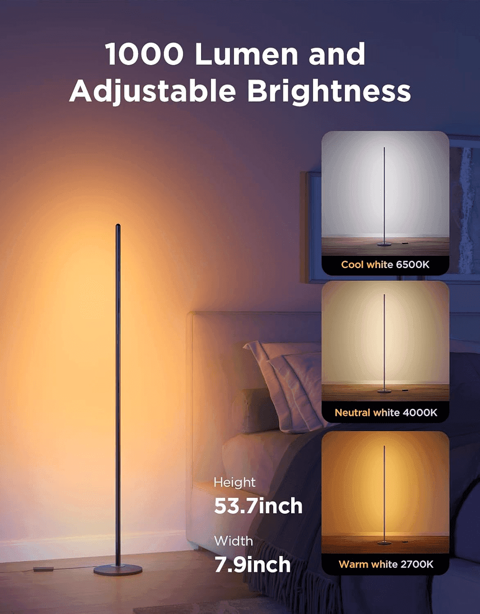 Govee RGBIC Floor Lamp Basic, Black image 3