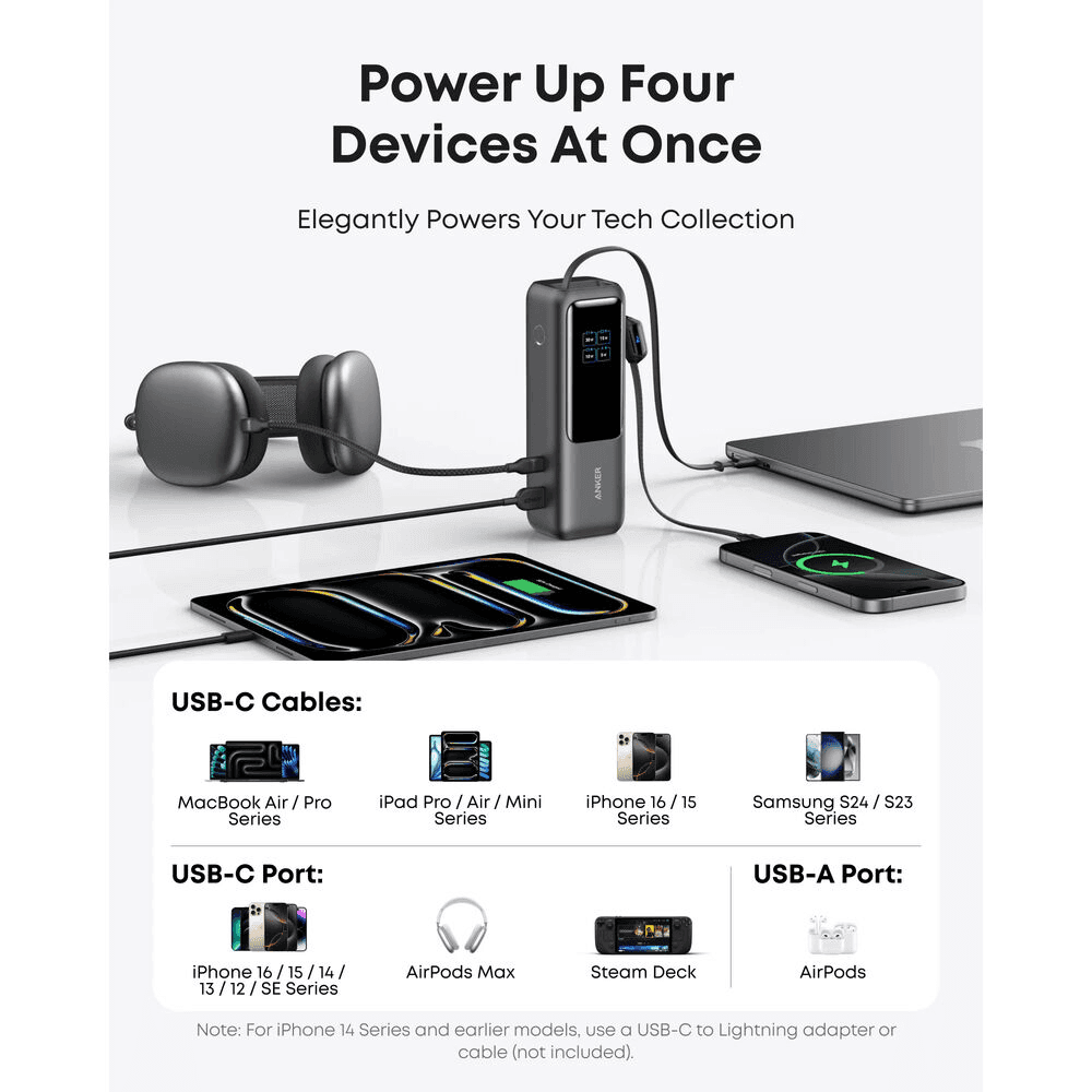 Anker A1695 25,000mAh 165W USB-C Power Bank image 3