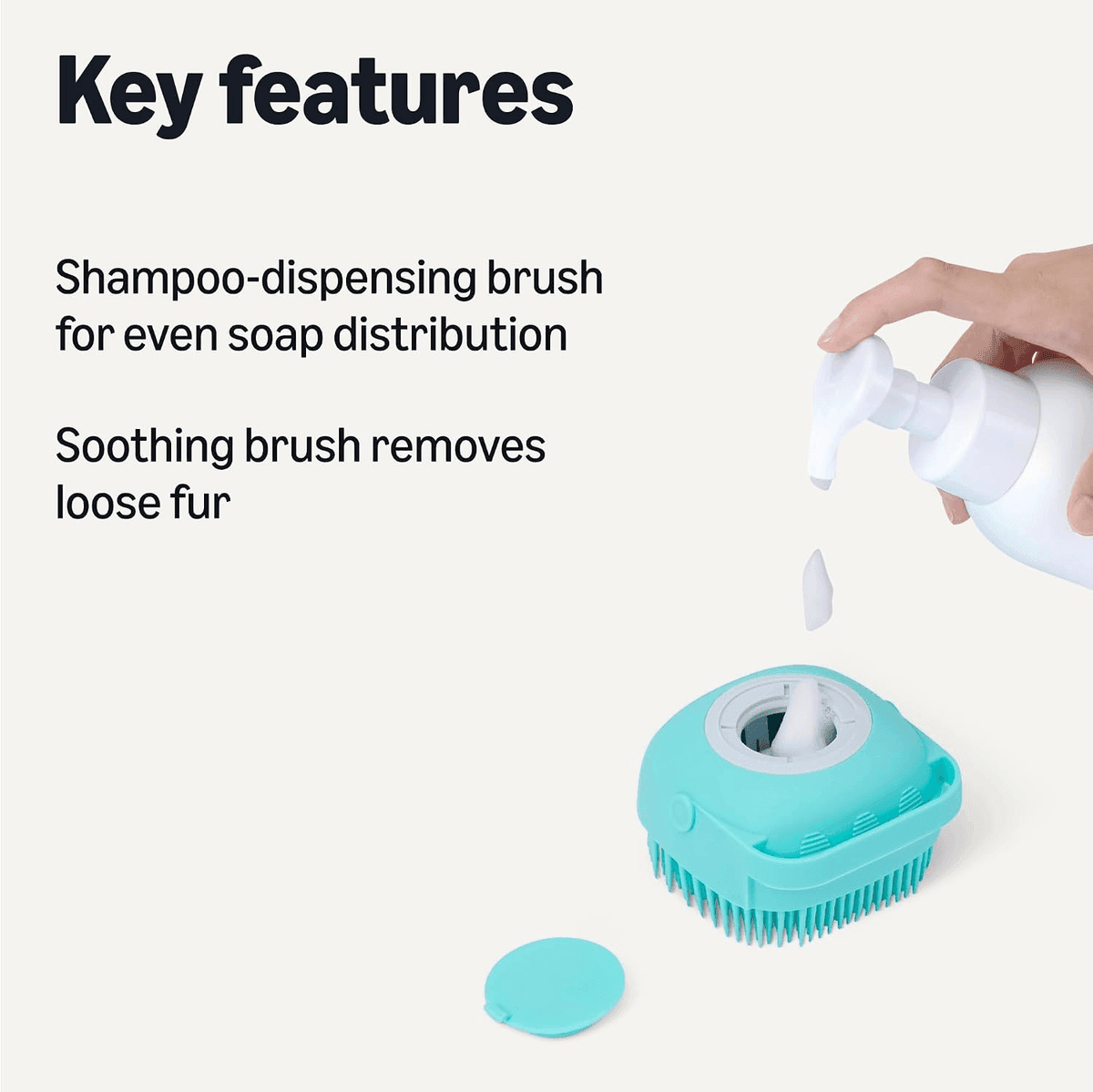 Amazon Basics Dog Bath Brush and Fast-Dry Towel Set, 3-Piece image 2