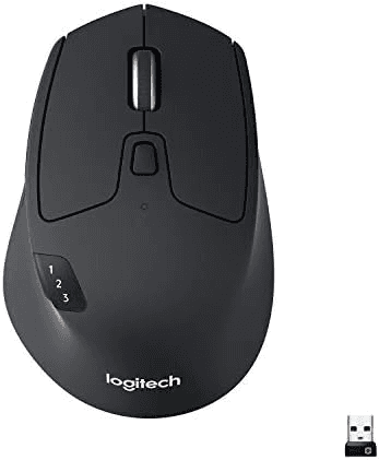 Logitech M720 Triathlon Multi-Device Wireless Mouse, Black