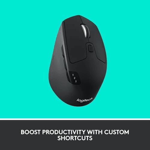 Logitech M720 Triathlon Multi-Device Wireless Mouse, Black image 3
