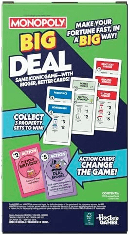 Monopoly Big Deal Oversized Card Game image 2