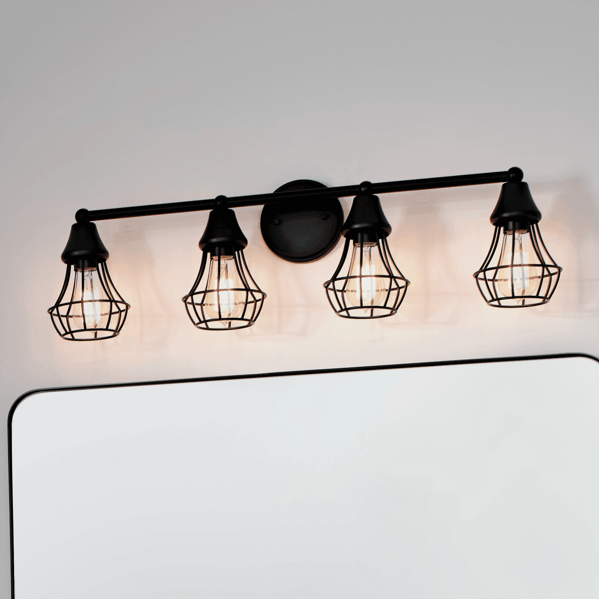 Kichler Bayley 4-Light Black Bathroom Vanity Light