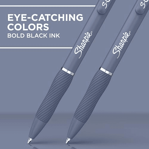 Sharpie S-Gel Gel Pens, 0.7 mm Black Ink, Fashion Barrels, 12 Count image 3