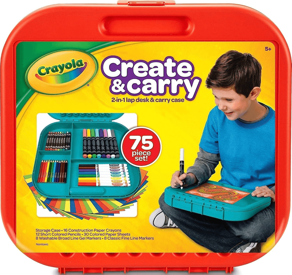 Crayola Create 'N Carry 75-Piece Travel Art Set