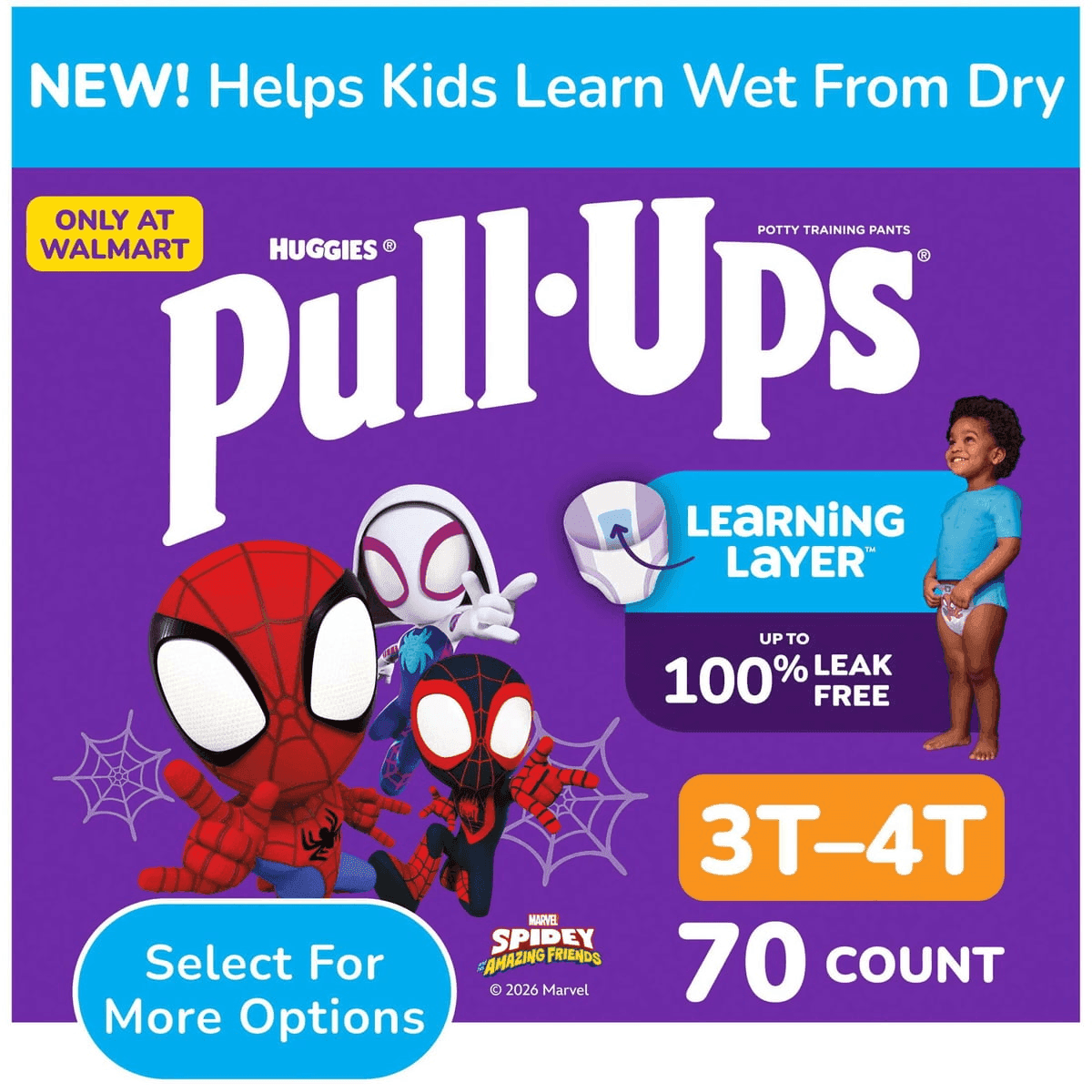 Pull-Ups Boys' Potty Training Pants 3T-4T, 70 Count