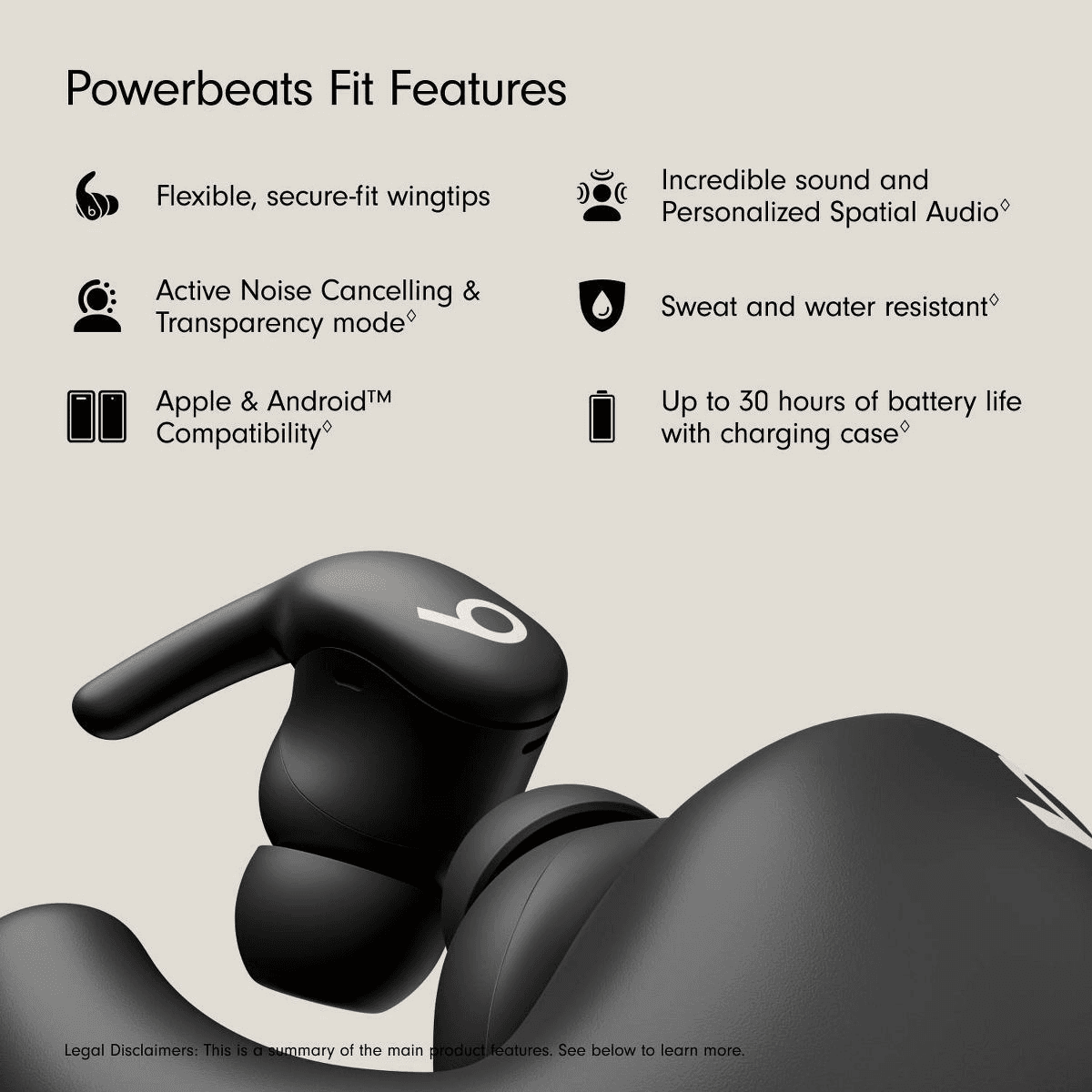 Beats Powerbeats Fit Wireless Earbuds - Jet Black image 4