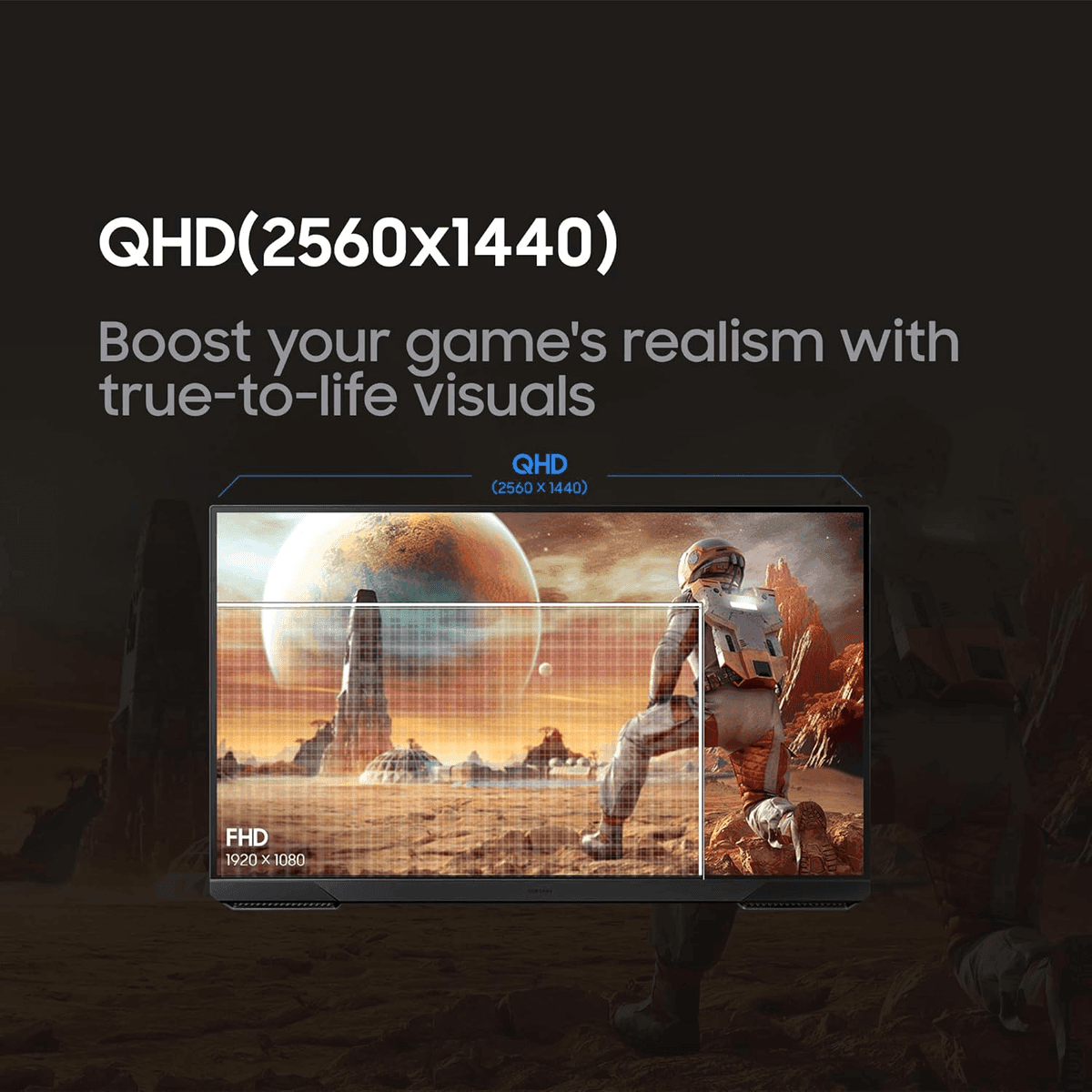 Samsung 27-inch Odyssey G5 G51F QHD 180Hz Gaming Monitor image 3