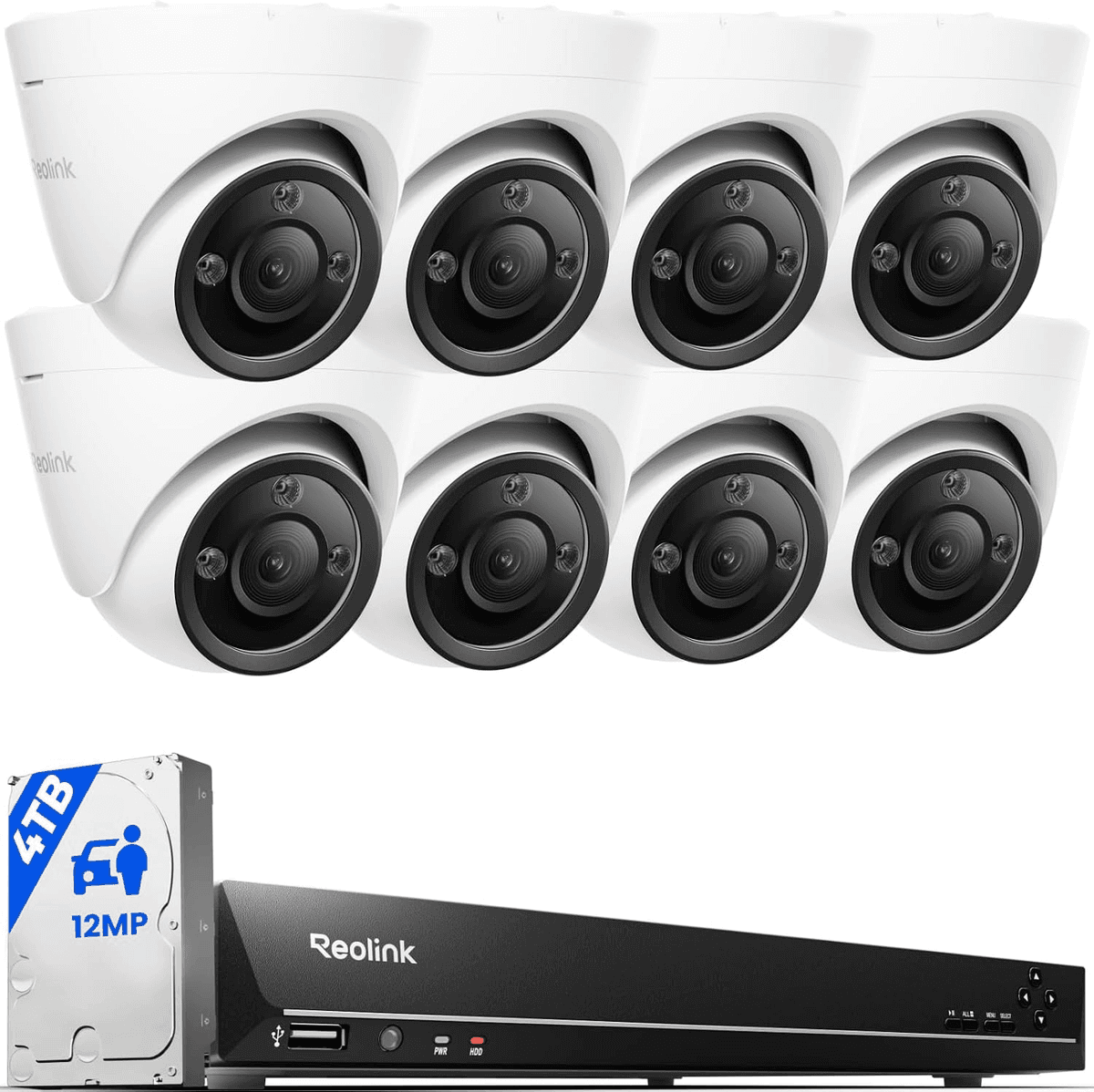 Reolink 16-Channel 12MP PoE Security Camera System with 4TB HDD