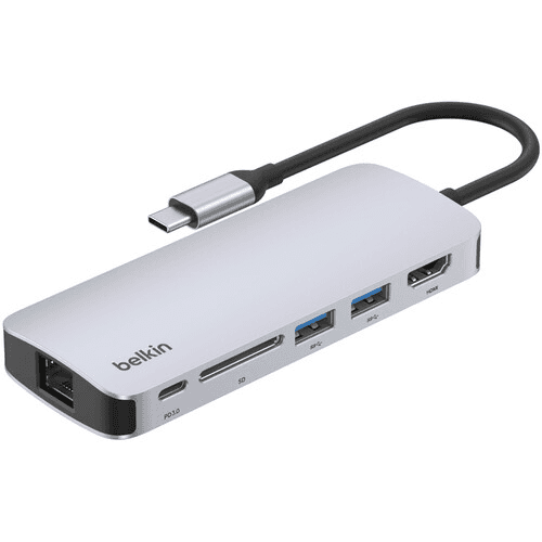 Belkin CONNECT USB-C 6-in-1 Multiport Hub V2