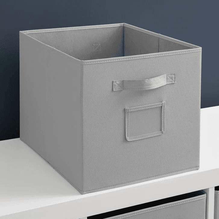 Onin Room Divider with 8 Storage Bins - White image 3
