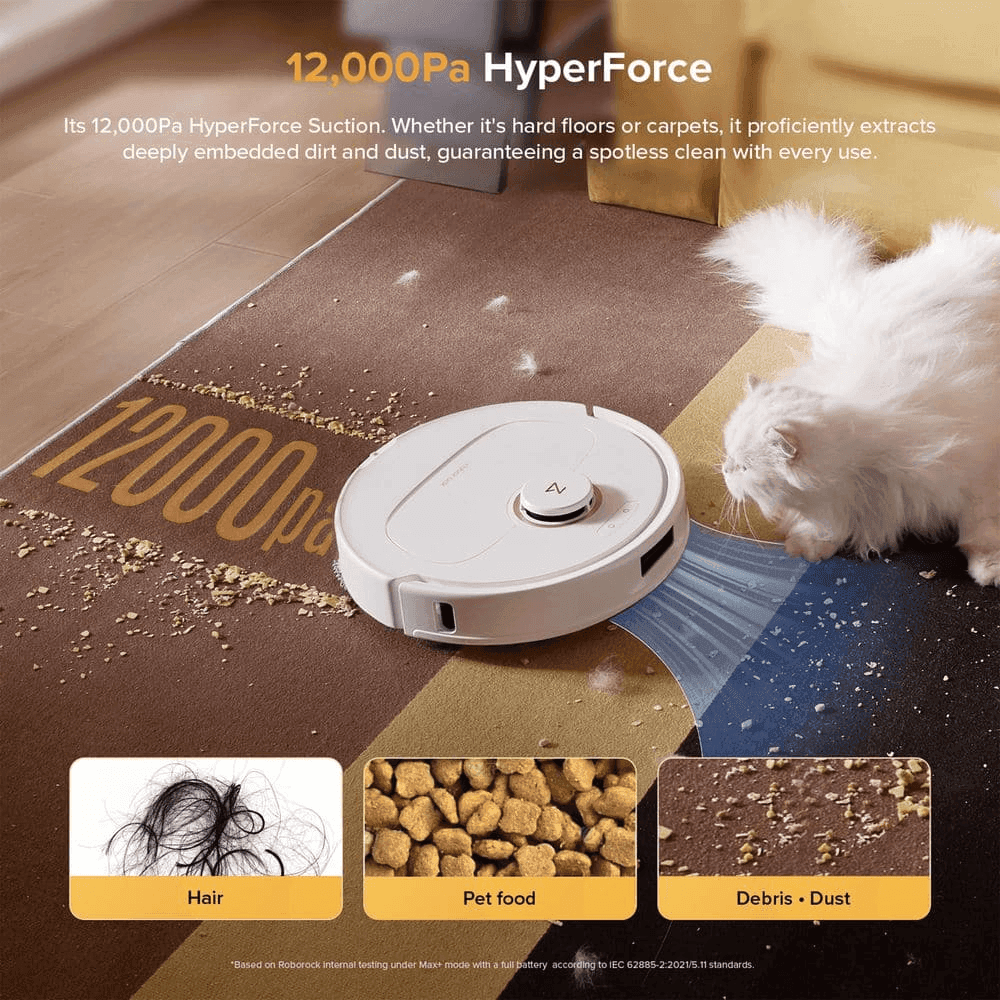 Roborock Qrevo Pet Standard Robot Vacuum and Mop - White image 5