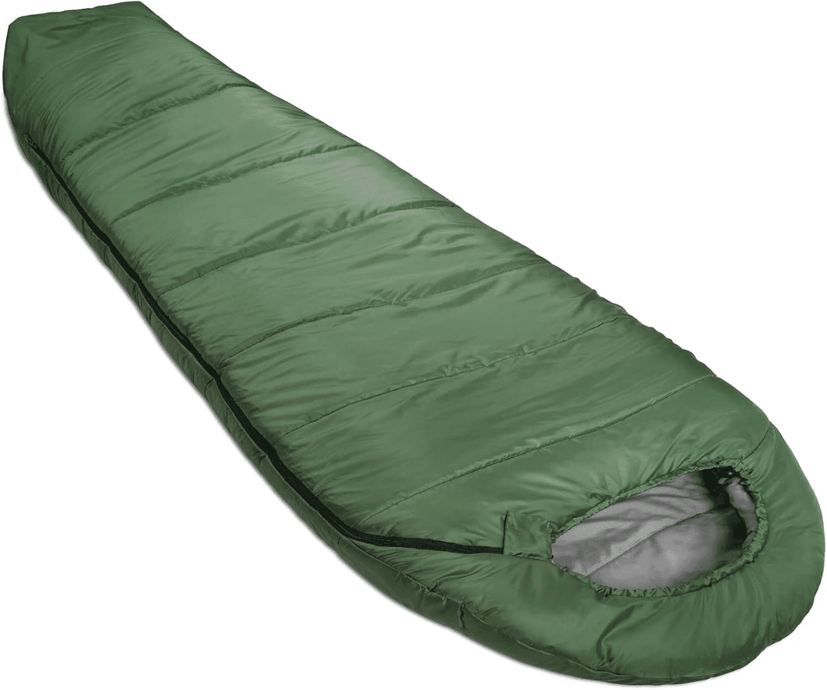 Amazon Basics 20°F Mummy Sleeping Bag - Olive Green