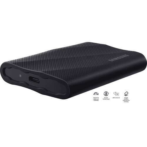 Samsung 2TB T9 Portable SSD (Black) image 3