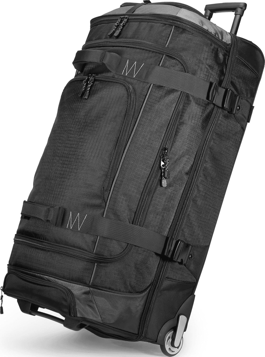 Amazon Basics 30-Inch Rolling Duffel Bag - Black