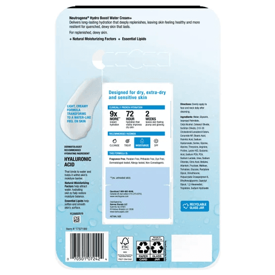Neutrogena Hydro Boost Water Cream, 1.7 fl oz, 2-pack image 2