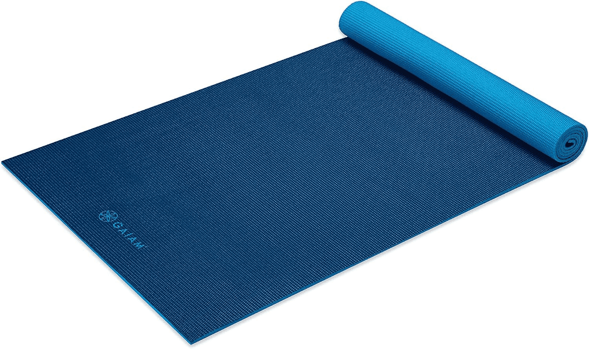 Gaiam Reversible 6mm Yoga Mat - Navy/Blue