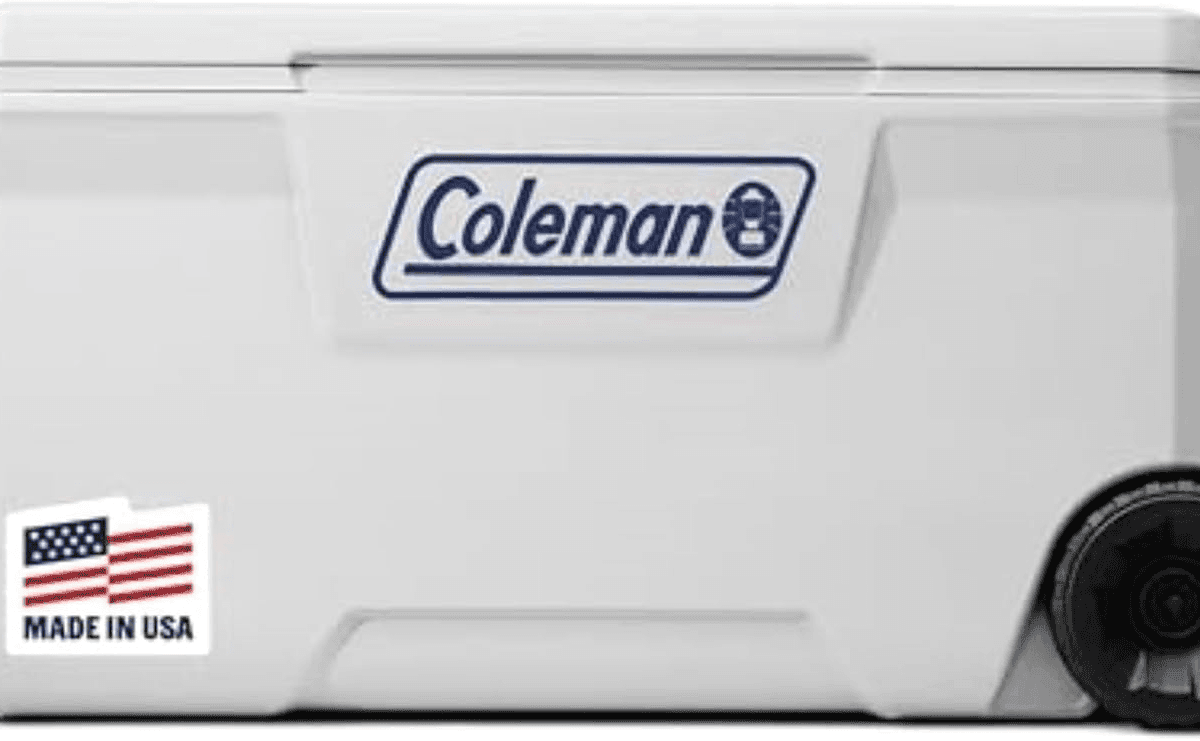 Coleman Marine Cooler with Fully Insulated UV Guard Lid & Body, Keeps Ice for 3+ Days, Great for Boating & Fishing, 52qt/100qt Wheeled/120qt Options