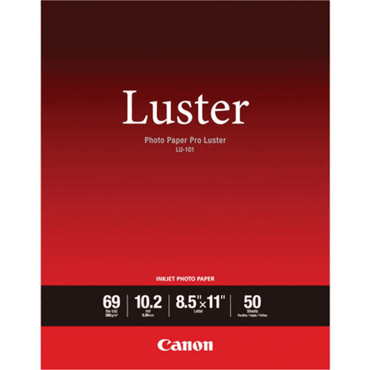 Canon LU-101 Pro Luster Photo Paper 8.5x11 - 50 Sheets