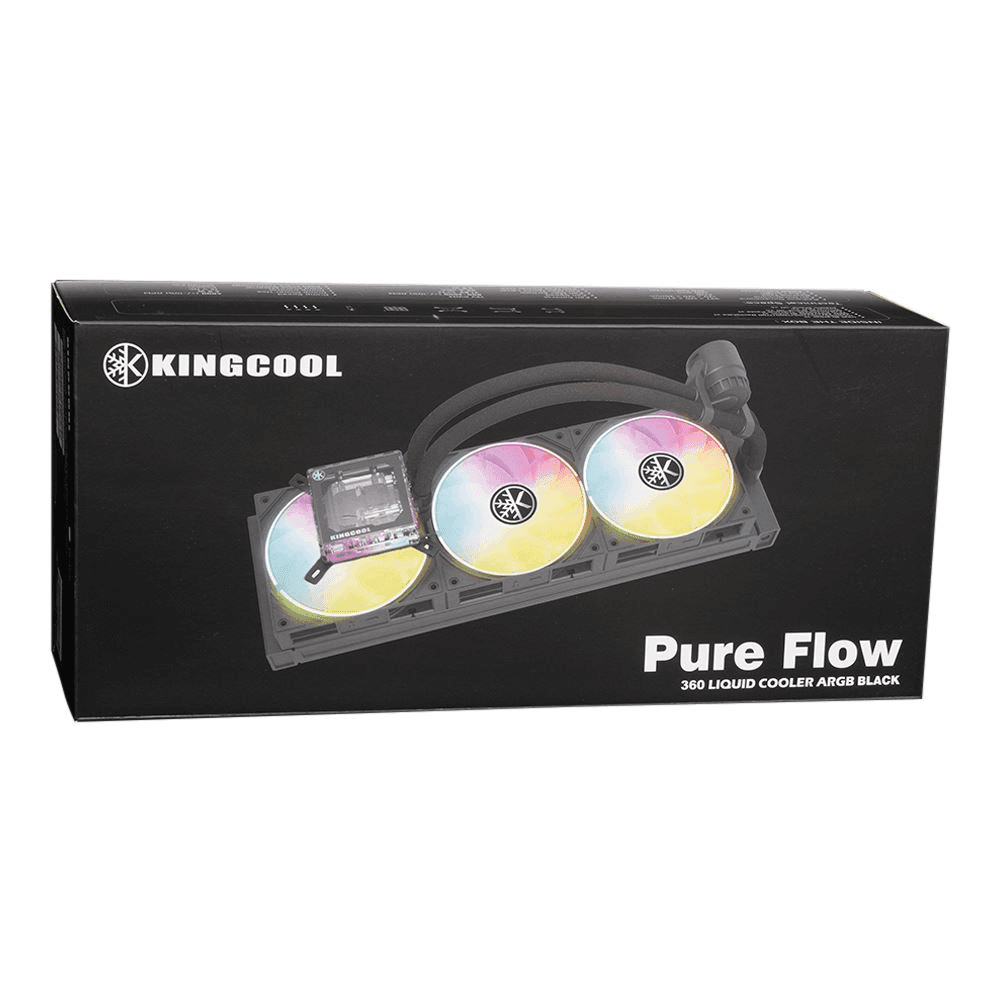 KingCool Pure Flow ARGB 360mm AIO Liquid CPU Cooler image 2