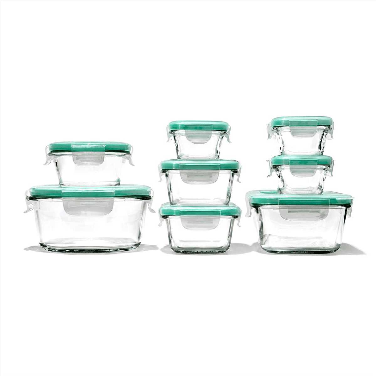 OXO Good Grips 16-Piece Glass Smart Seal Container Set - Teal