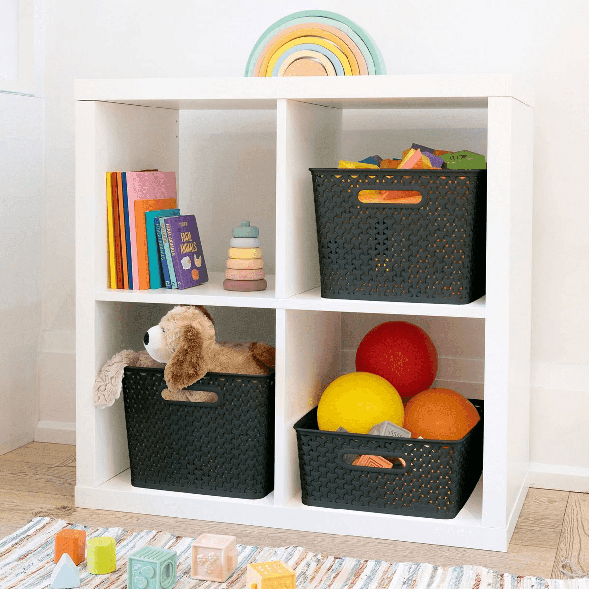 Brightroom Large Y-Weave Storage Basket - Black image 3