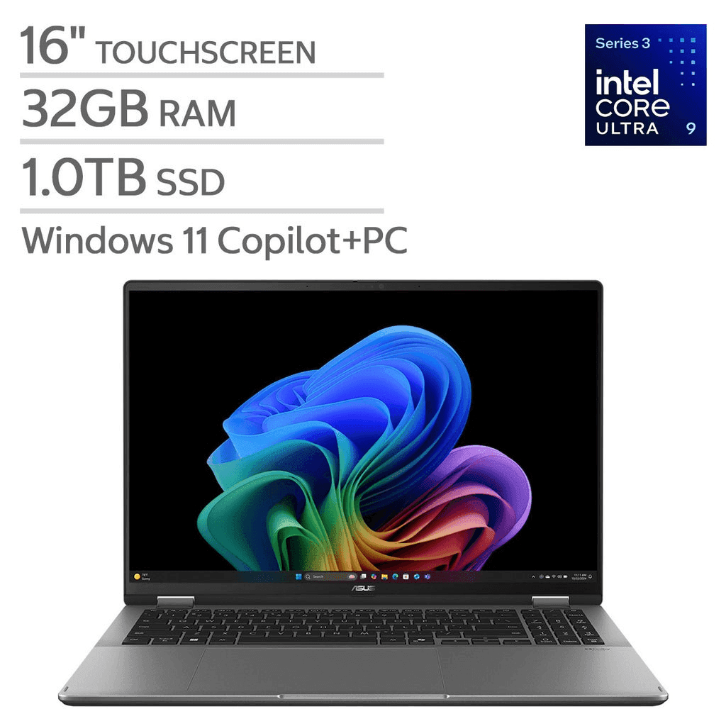 ASUS Vivobook Flip 16 OLED Touchscreen Copilot+ PC - Core Ultra 9, 32GB RAM, 1TB SSD image 2