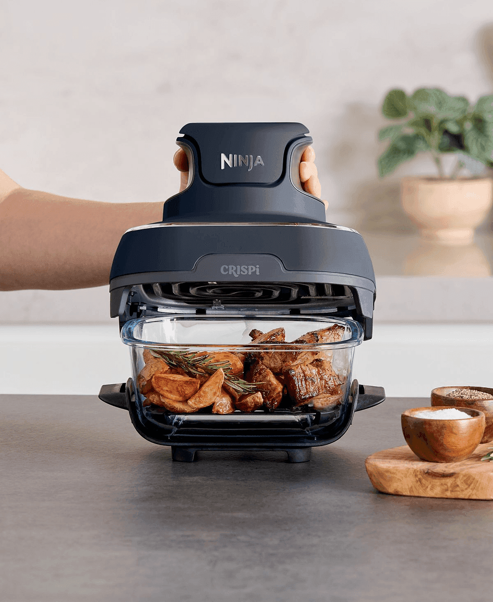Ninja Crispi 4-in-1 Portable Glass Air Fryer Cooking System - Cyberspace image 4