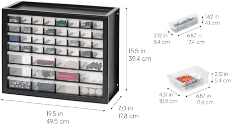 IRIS USA 44-Drawer Small Parts Storage Cabinet - Black image 3