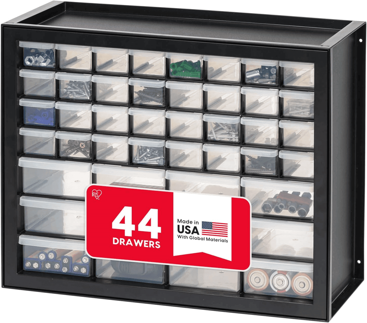 IRIS USA 44-Drawer Small Parts Storage Cabinet - Black