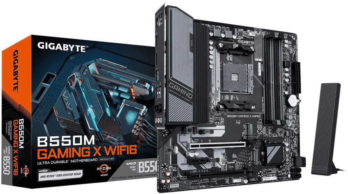GIGABYTE B550M GAMING X WIFI6 AM4 Micro ATX Motherboard