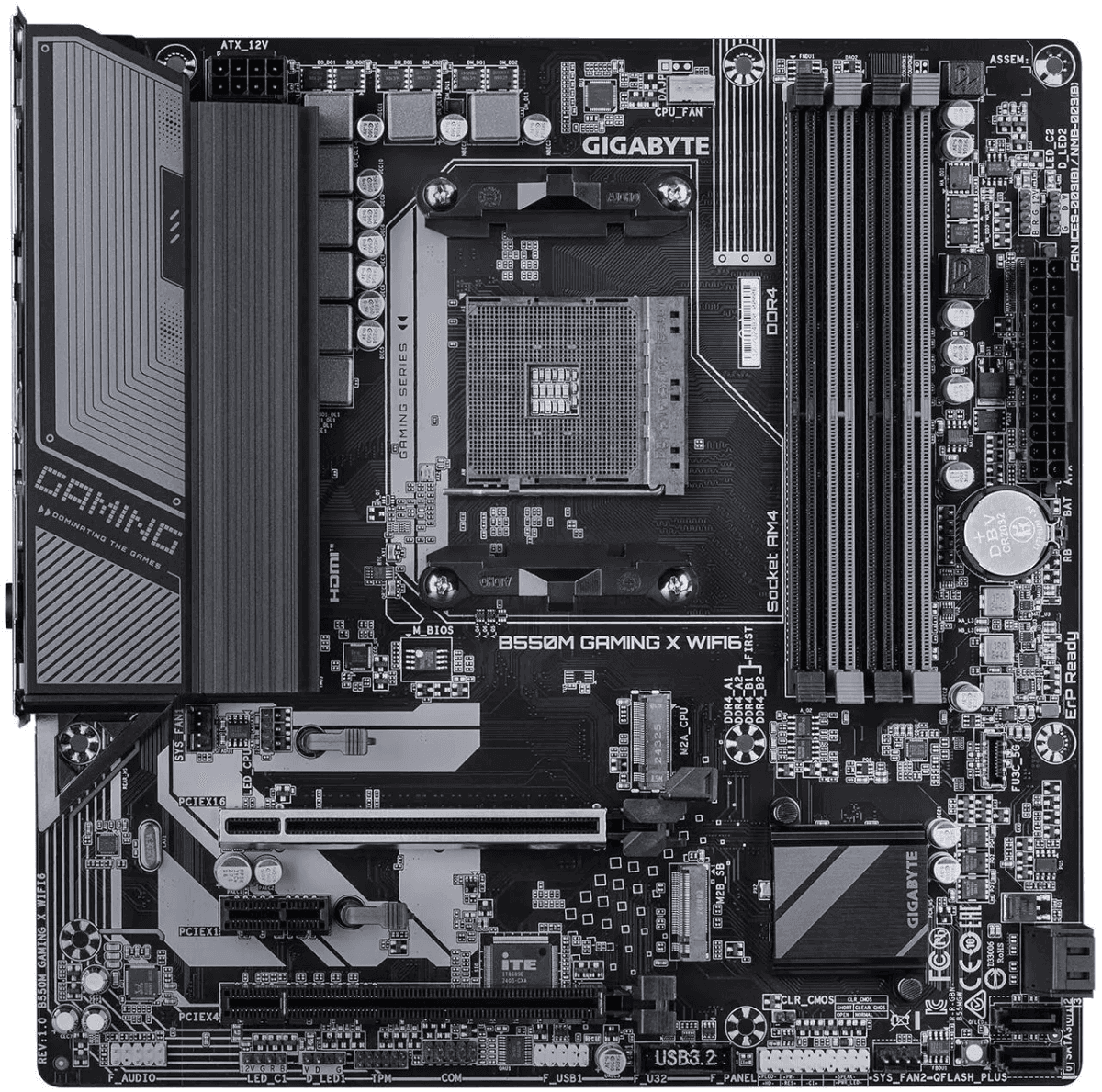 GIGABYTE B550M GAMING X WIFI6 AM4 Micro ATX Motherboard image 2