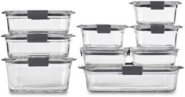 Rubbermaid Brilliance Glass Food Storage Containers 18-Piece Set