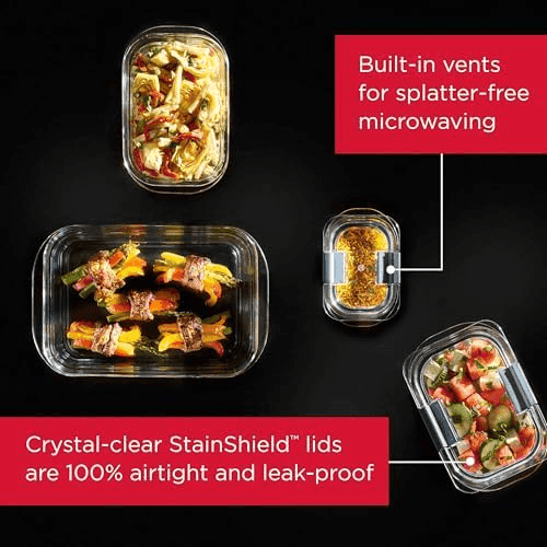 Rubbermaid Brilliance Glass Food Storage Containers 18-Piece Set image 5