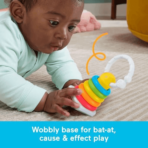 Fisher-Price Newborn Classics Rattle, Teether & Sensory Toy 2-Pack image 4