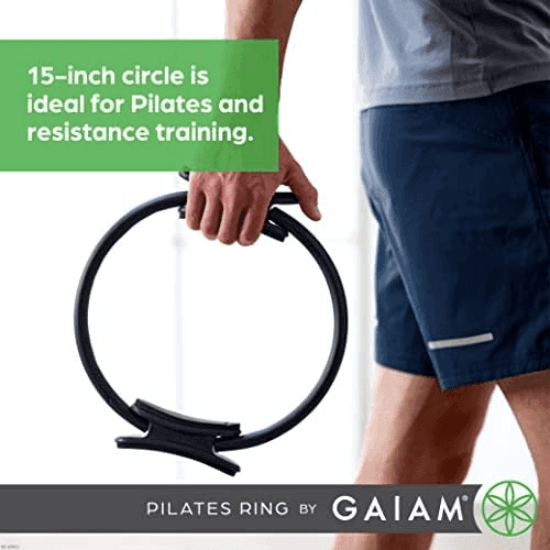 Gaiam 15-Inch Pilates Ring Fitness Circle, Black image 3