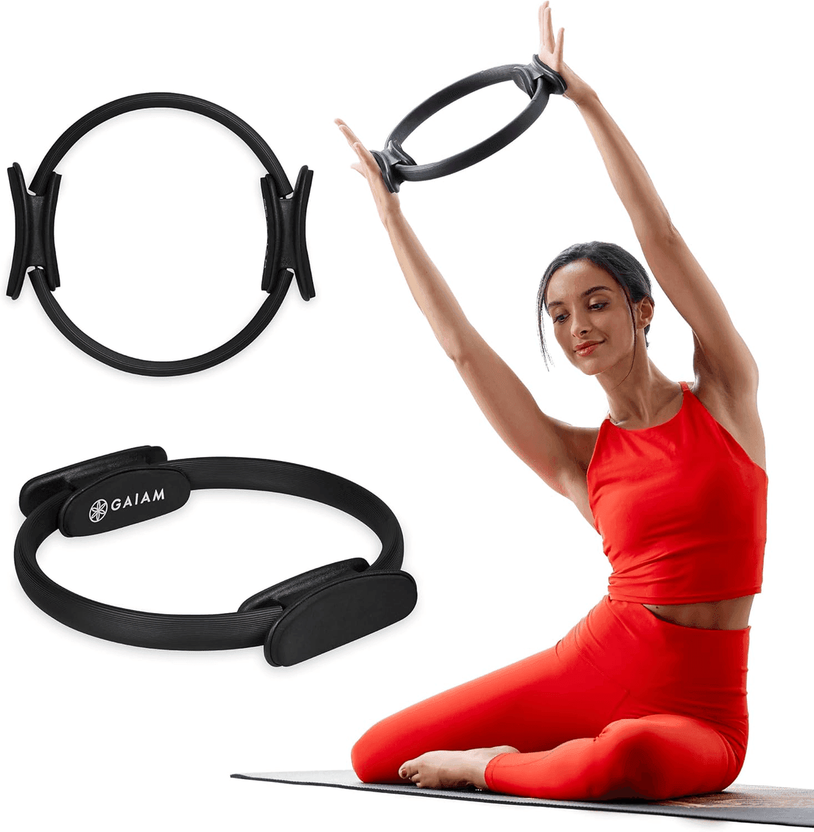 Gaiam 15-Inch Pilates Ring Fitness Circle, Black