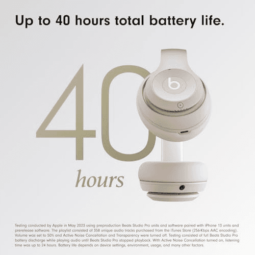 Beats Studio Pro Wireless Over-Ear Headphones, Sandstone image 4