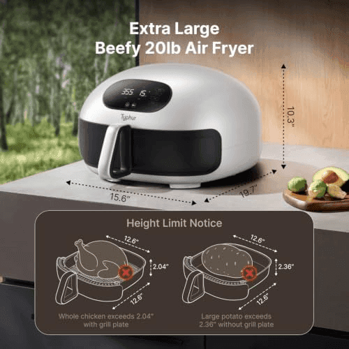Typhur Dome 2 15-in-1 Smart Air Fryer, Pearl image 4