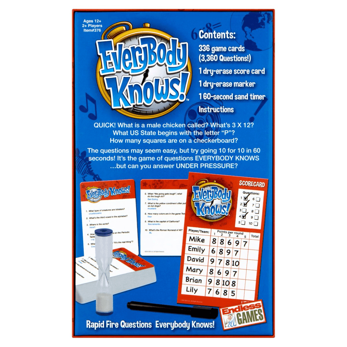 Endless Games Everybody Knows! Rapid-Fire Trivia Card Game image 3