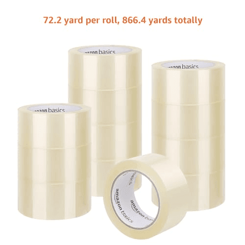 Amazon Basics Clear Shipping Packing Tape, 72.2 yd, 12 Rolls image 2