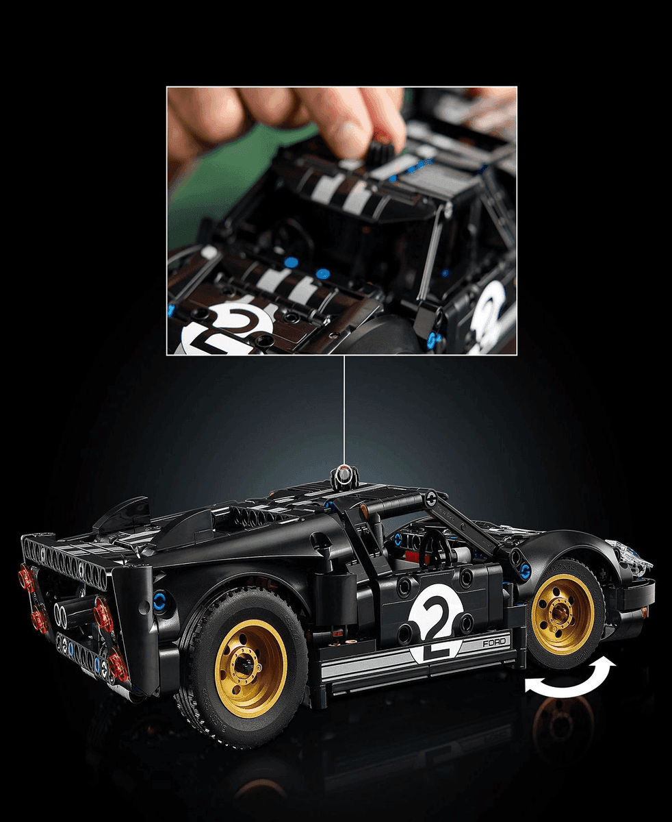 LEGO Technic 1966 Ford GT40 MKII Race Car Building Set 42223 image 5
