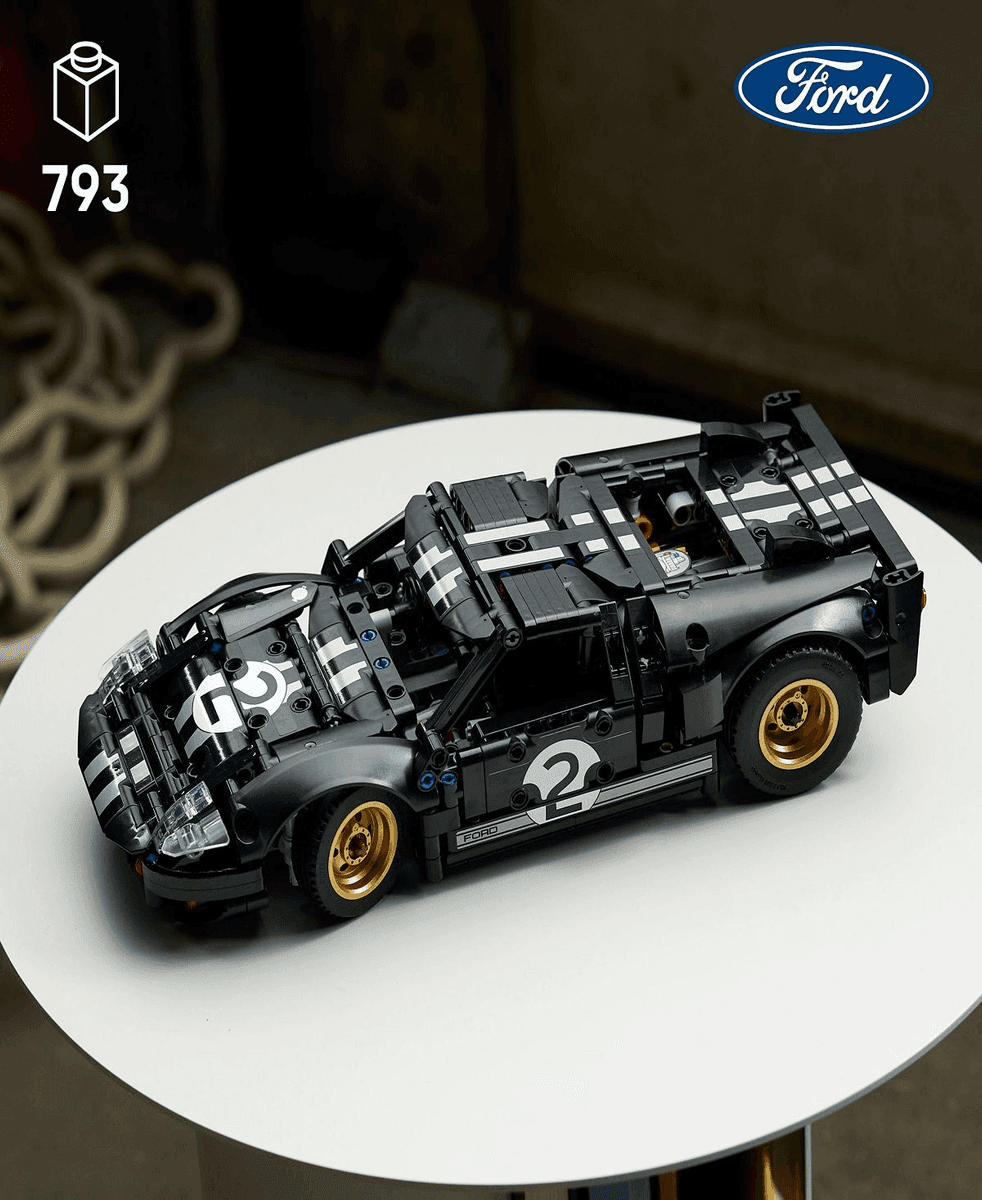 LEGO Technic 1966 Ford GT40 MKII Race Car Building Set 42223 image 2