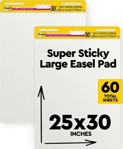 Post-it Super Sticky Easel Pad 25 x 30-Inch, 2-Pack