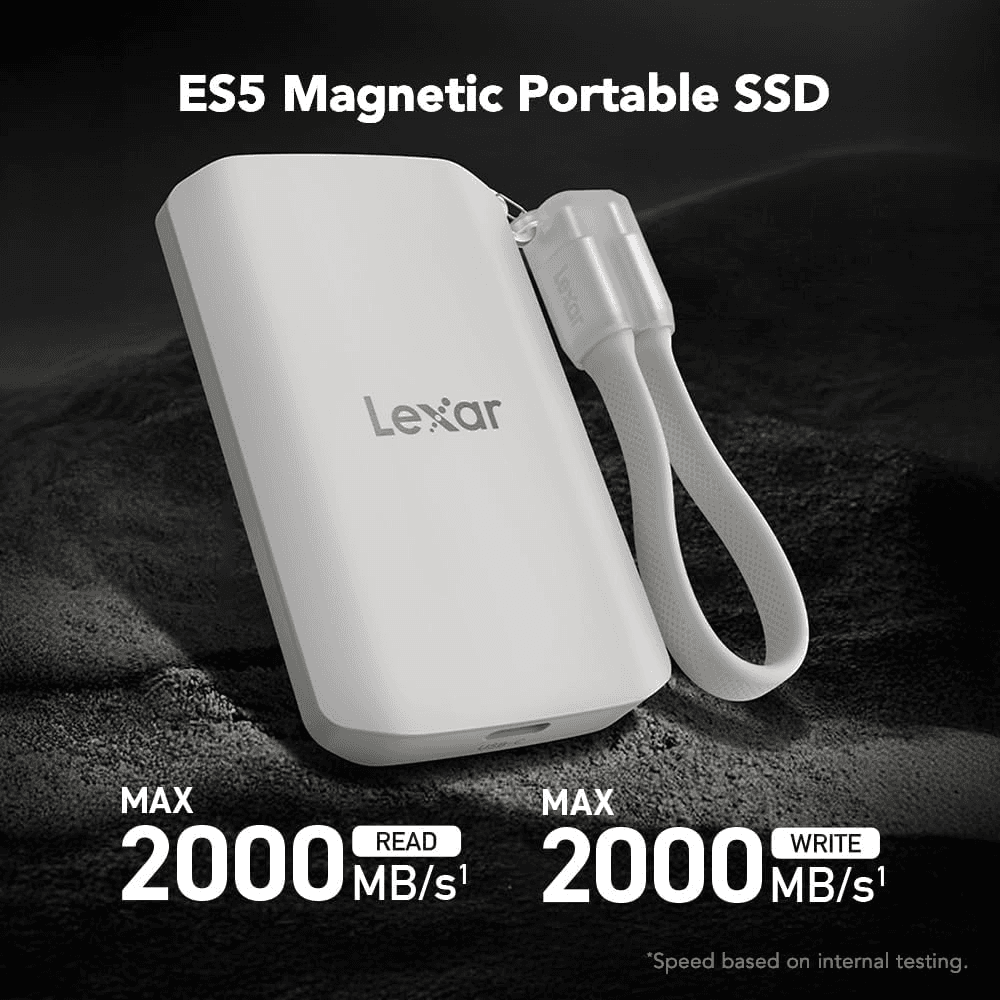 Lexar ES5 2TB Magnetic Portable External SSD image 2