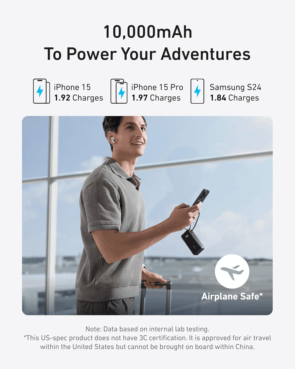 Anker Nano 3-in-1 10,000mAh 30W Portable Charger image 2