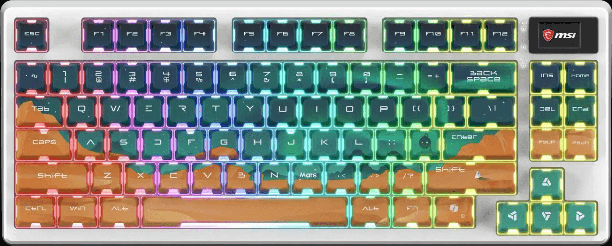 MSI FORGE GK600 TKL Wireless Gaming Keyboard - Mars Edition