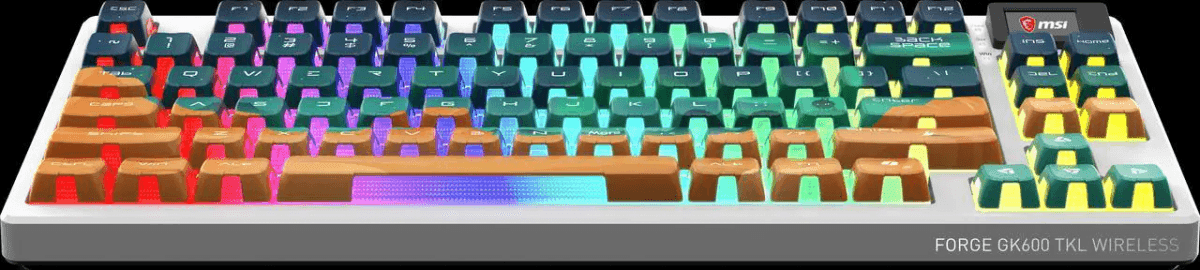 MSI FORGE GK600 TKL Wireless Gaming Keyboard - Mars Edition image 2