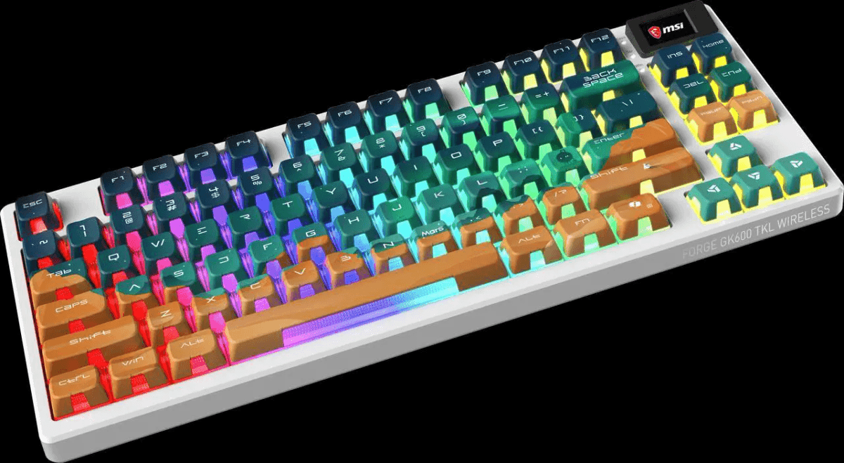 MSI FORGE GK600 TKL Wireless Gaming Keyboard - Mars Edition image 3