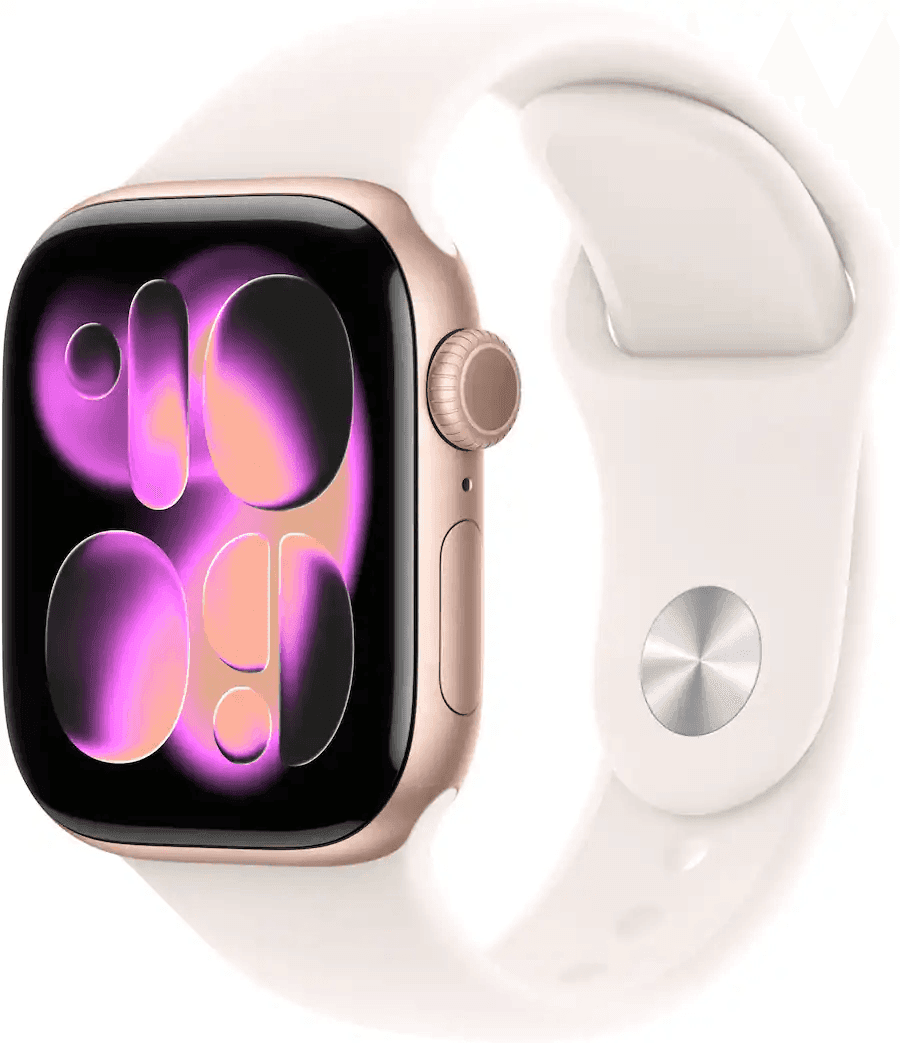 Apple Watch Series 11 GPS 42mm Rose Gold with Light Blush Sport Band S/M